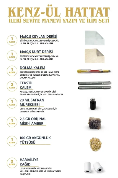 Kenz-ül Hattat İleri Seviye Manevi Yazım ve İlim Seti