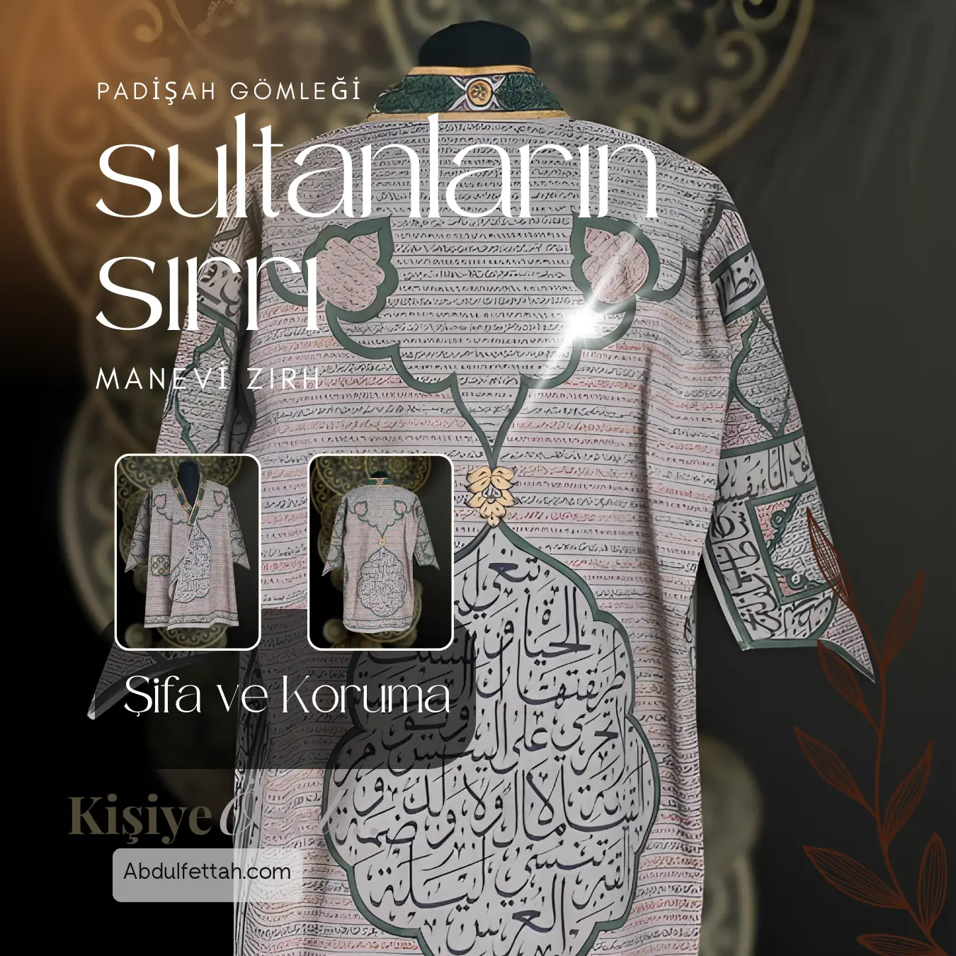 Osmanlı geleneği şifa ve heybet için hazırlanan Havas işlemli gömlek.