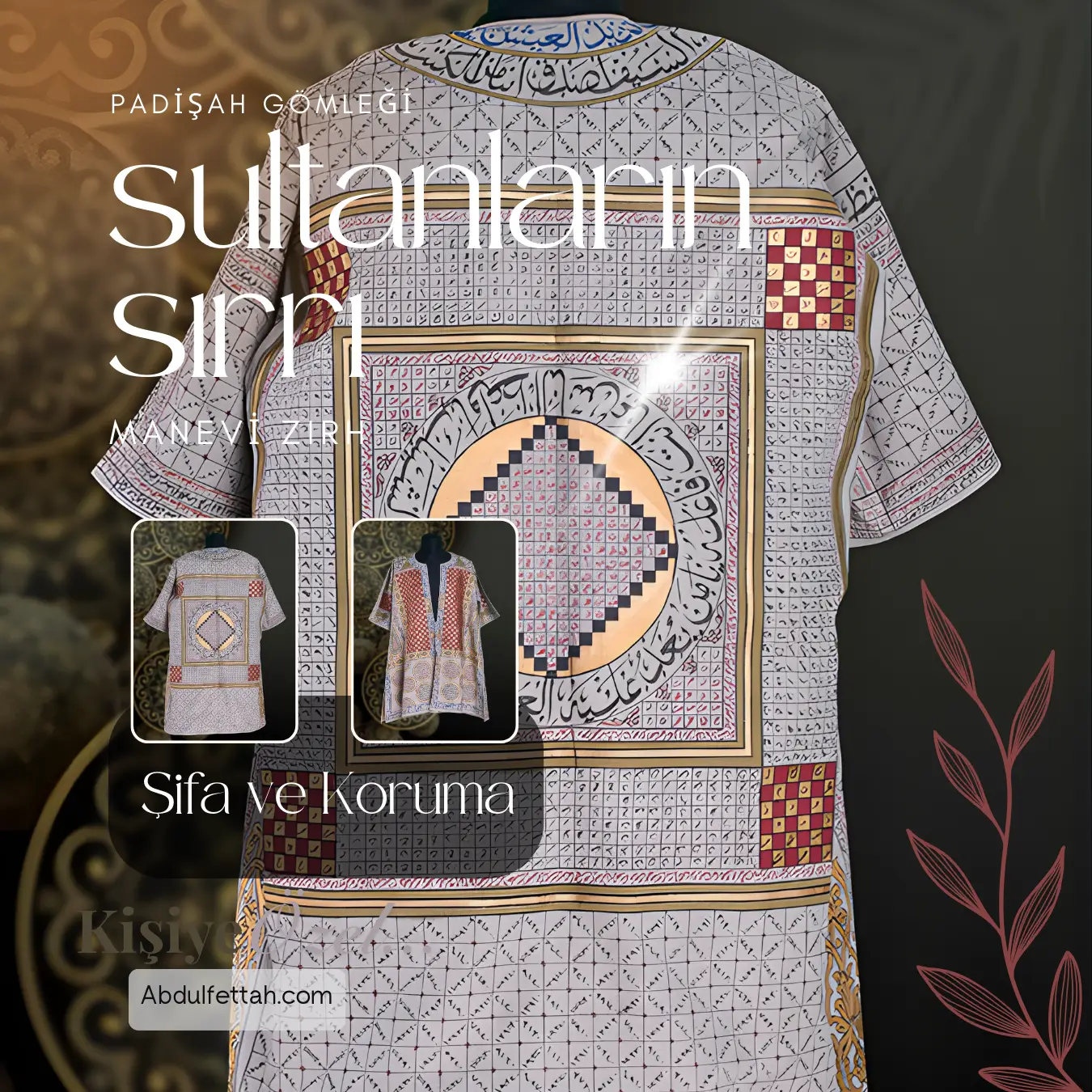 Havas ilmiyle hazırlanan, sihir ve nazardan korunma amaçlı vefkli gömlek detayları.