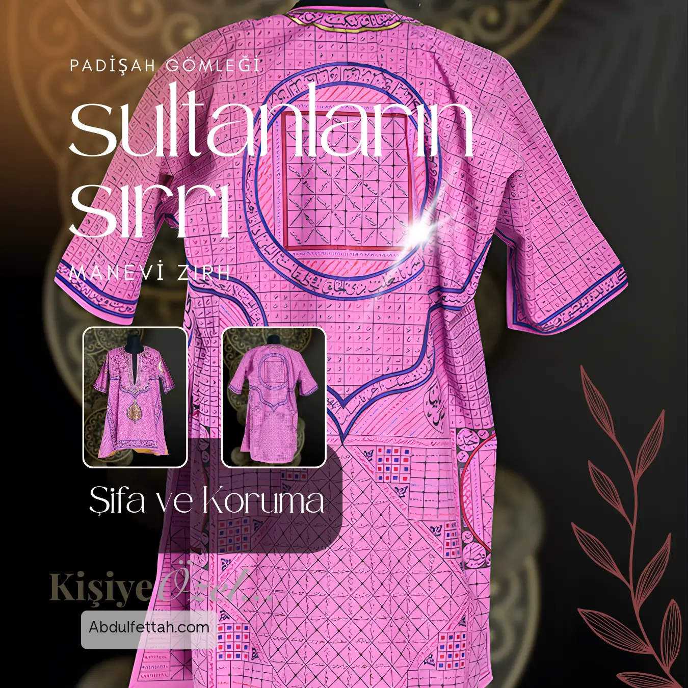 İş yerinde bereket ve müşteri celbi için kullanılan geleneksel rızık tılsımlı gömlek.