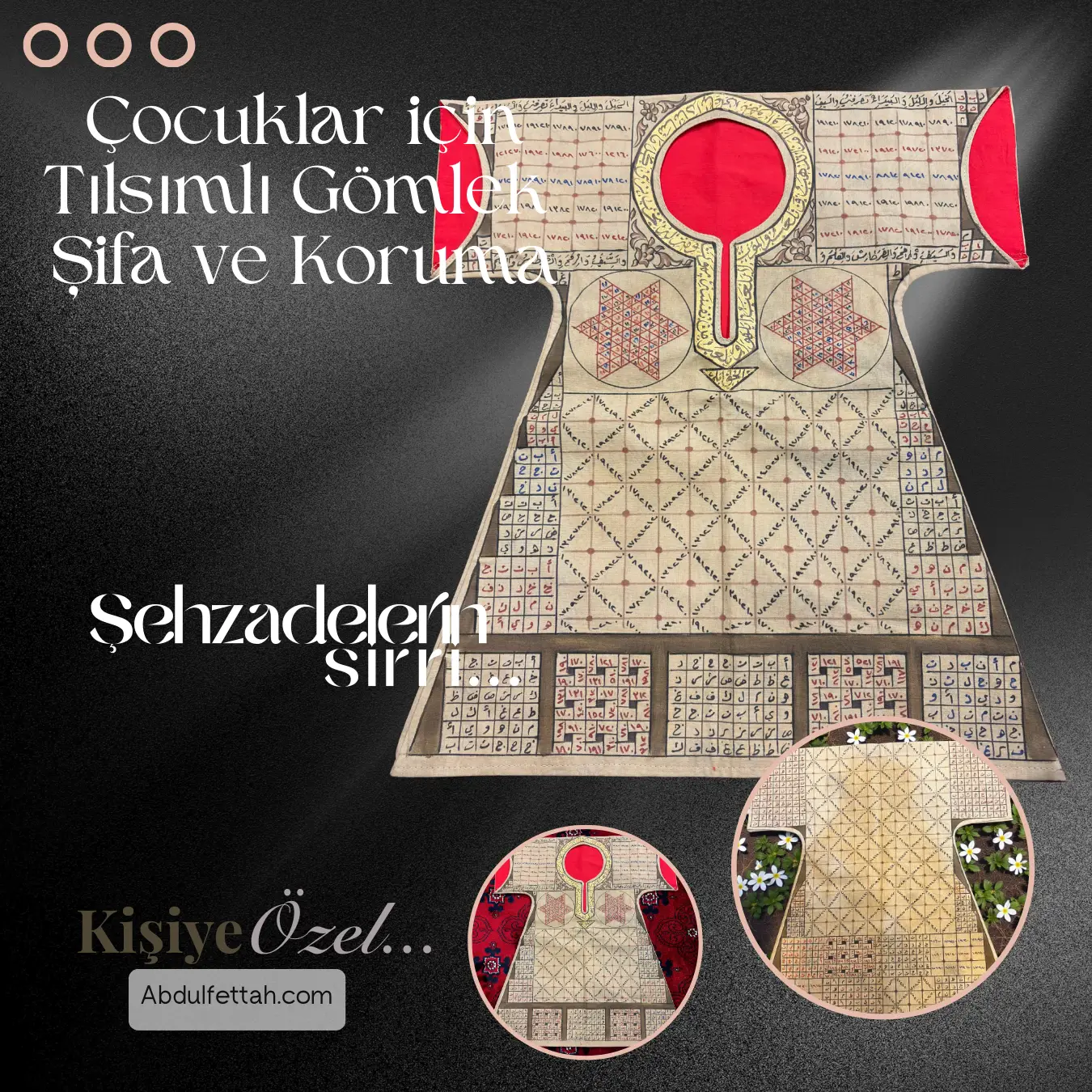 lkokul çağındaki çocuklar için zihin açıklığı ve ders başarısı niyetiyle hazırlanan tılsımlı gömlek.