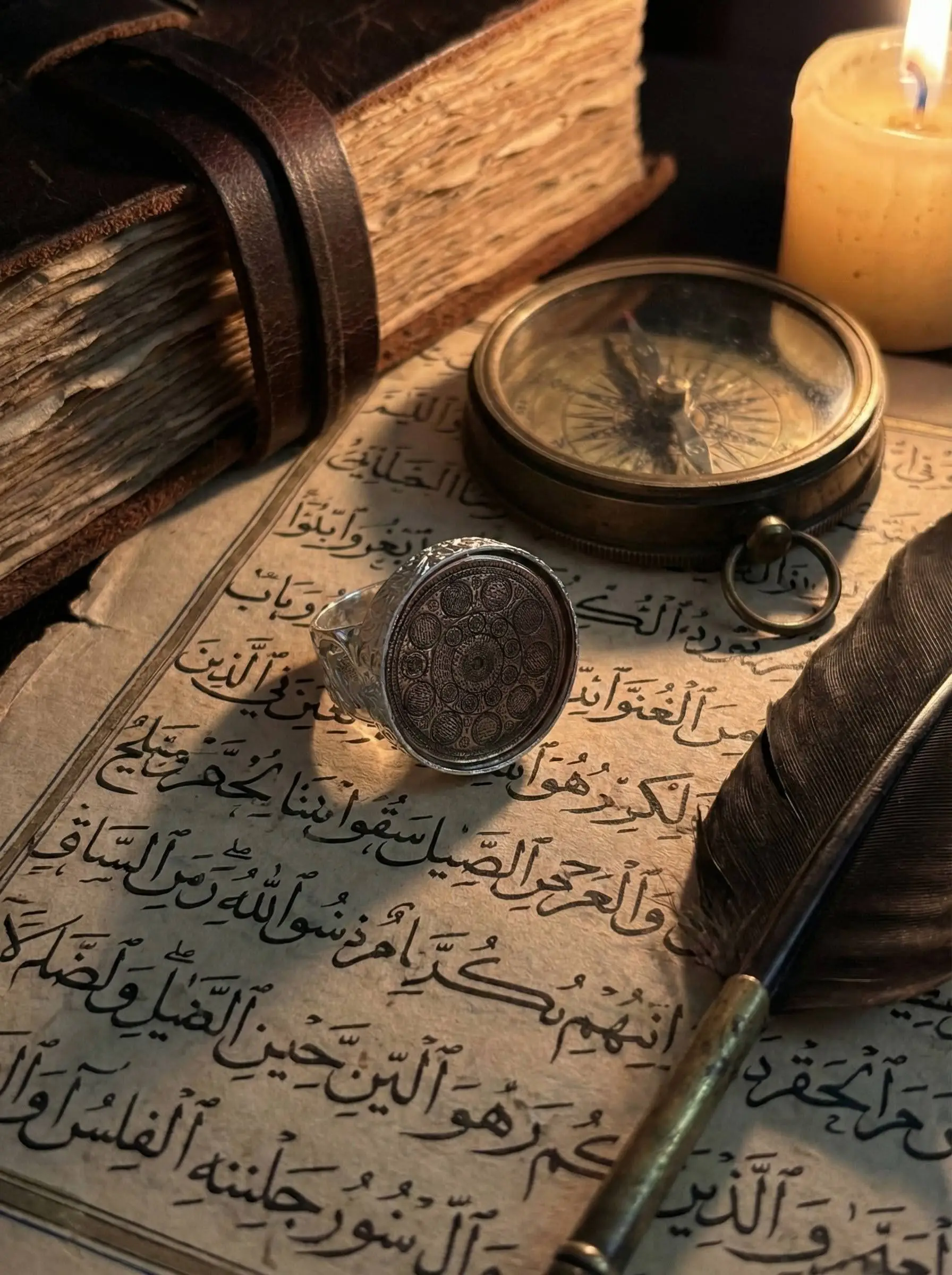 İsmi Azam Vefkli Gümüş Yüzük: Havas İlmiyle İşlenmiş Manevi Zırh ve Heybet Tılsımı-kuran-i-kerim