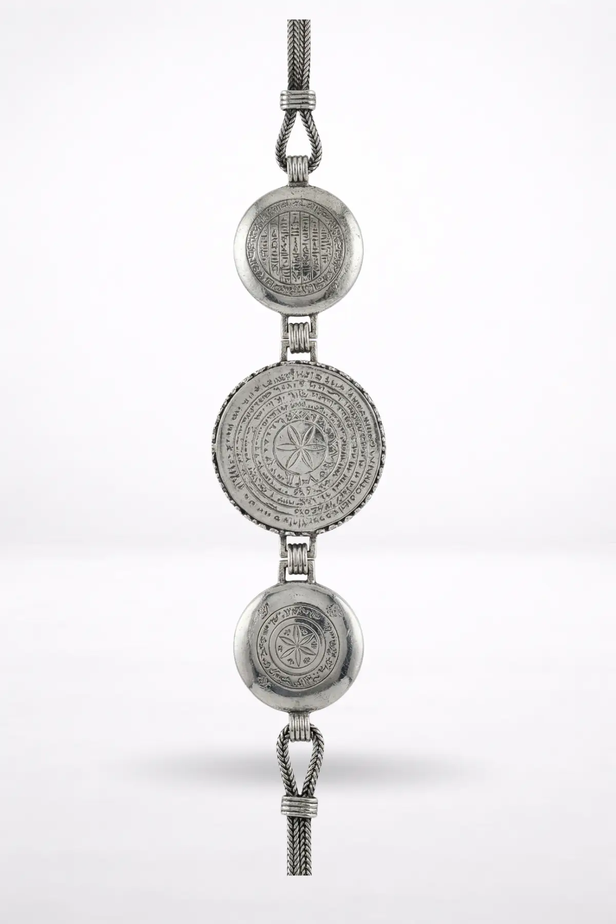 Vefk-i Azam ve Çifte Mühr-ü Şerif Gümüş Bileklik - Akıl ve Kalp Dengesi