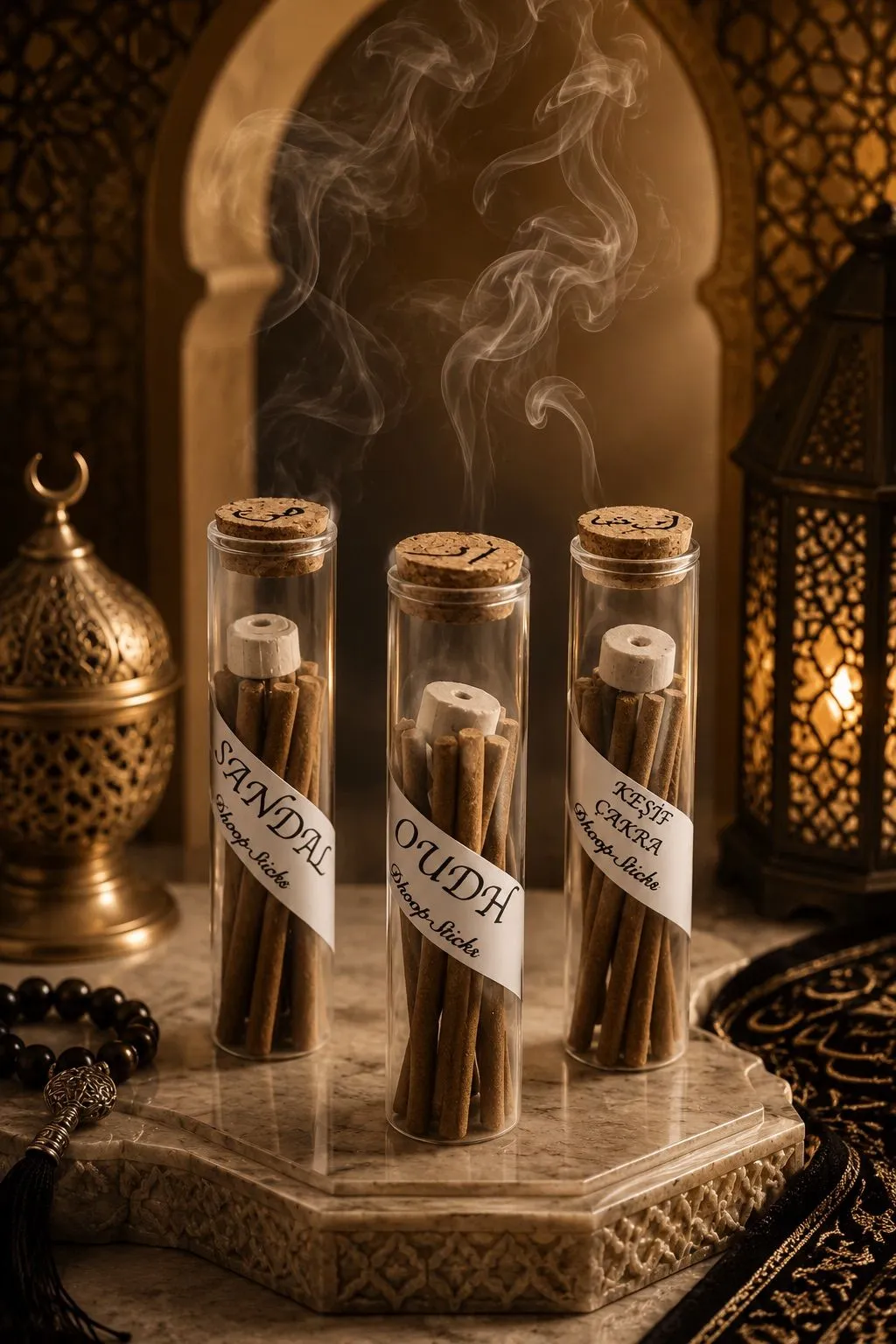 Râyiha-i Kadîme Üçlü Tütsü Seti (Sandal-Oudh-Keşif)